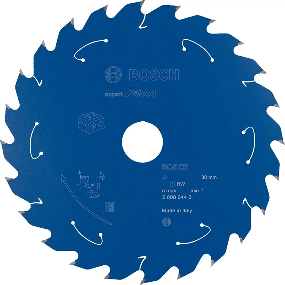 Bosch Expert for Wood körfűrészlap akkus asztali körfűrészekhez, 254x30mm, 24fog