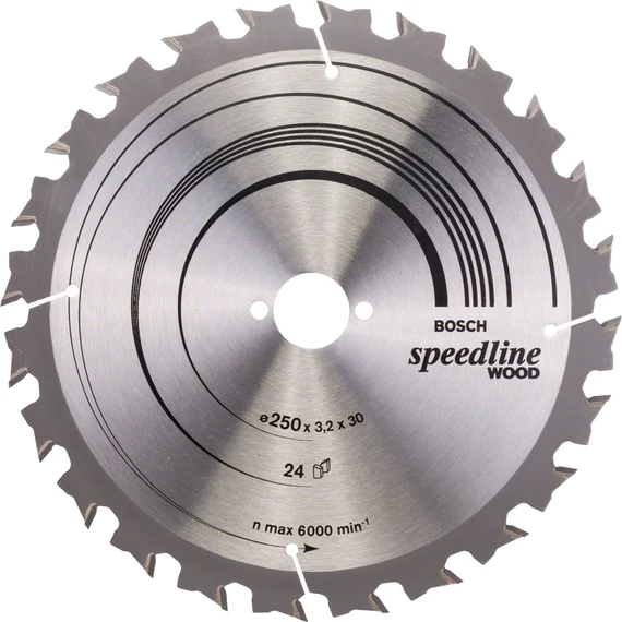 Bosch Speedline Wood körfűrészlap asztali fűrészgéphez, 250x30mm, 24fog