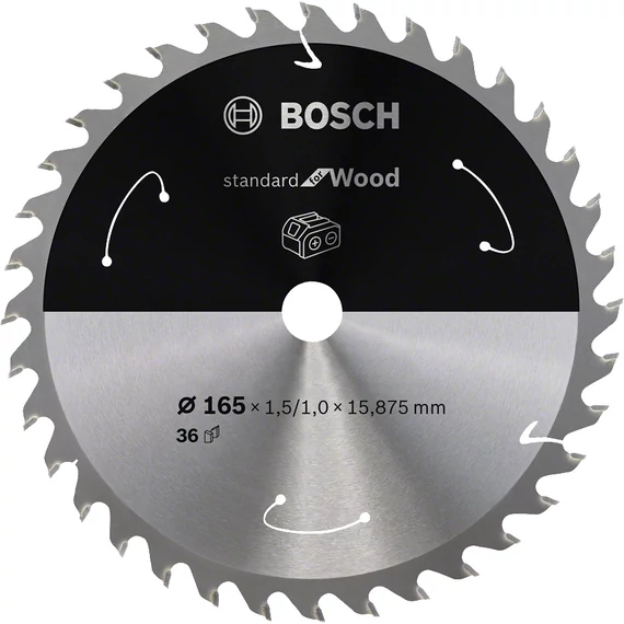 Bosch Standard for Wood körfűrészlap akkus kézi körfűrészekhez, 190x30mm, 48fog