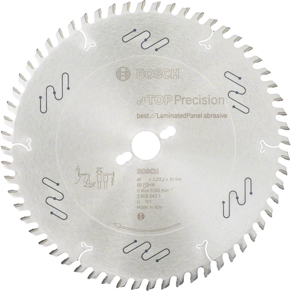 Bosch Top Precision Best for Laminated Panel Abrasive körfűrészlap, 350x30mm, 72fog