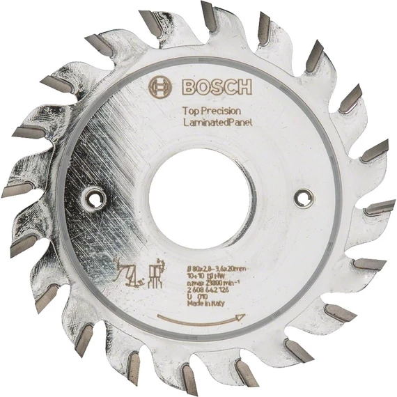 Bosch Top Precision Best for Laminated Panel elővágó körfűrészlap, 100x22mm, 12+12fog