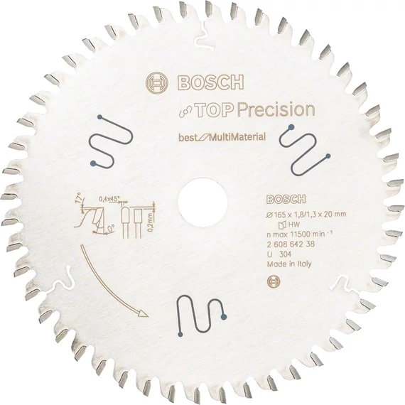 Bosch Top Precision Best for Multi Material körfűrészlap, 165x20mm, 56fog