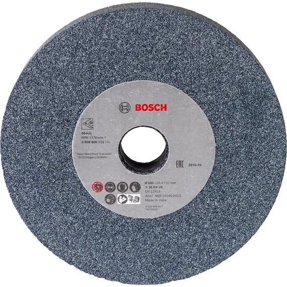 Bosch köszörűkorong kettős köszörűgéphez, 200x25mm, 32mm, P36