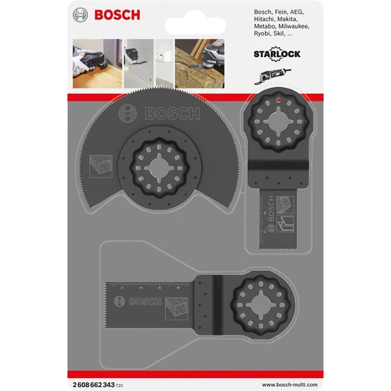 Bosch Starlock merülőfűrészlap készlet multigéphez, fára, 3db