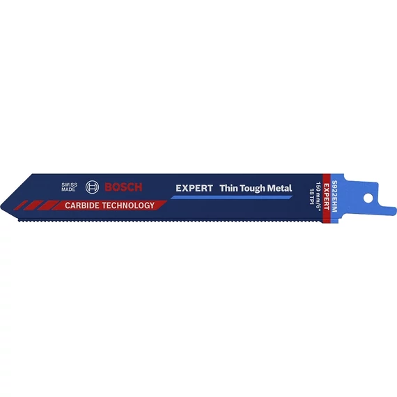 Bosch Expert S922EHM Thin Tough Metal orrfűrész fémhez, 150mm, 18TPI, 10db