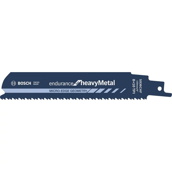 Bosch S936CHF Endurance for Heavy Metal orrfűrészlap, 150mm, 8-10TPI, 5db