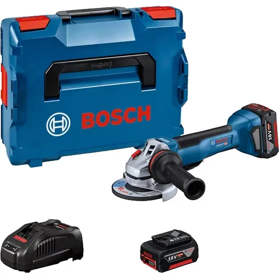 Bosch Professional GWS 18V-10 P akkus sarokcsiszoló, 18V, 125mm (2x5Ah akku és töltő)