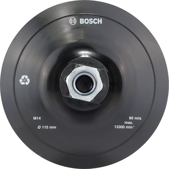 Bosch tépőzáras csiszolótányér sarokcsiszolóhoz, M14, 115mm