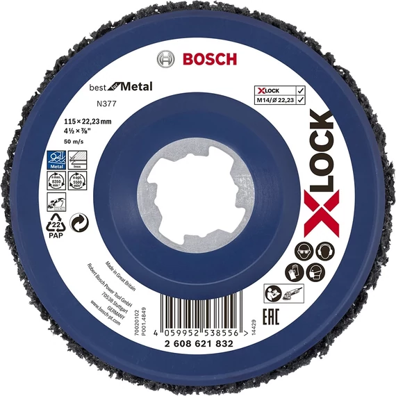 Bosch N377 Metal X-LOCK tisztítókorong sarokcsiszolókhoz, 125mm