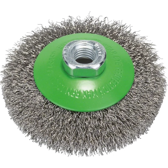 Bosch Clean for Inox kúpkefe csiszológéphez, M14, nemesacél, hullámos, 0.35x100mm