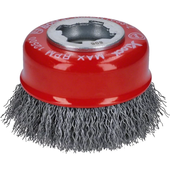Bosch Clean for Metal X-LOCK fazékkefe sarokcsiszolóhoz, hullámos, 0.3x75mm