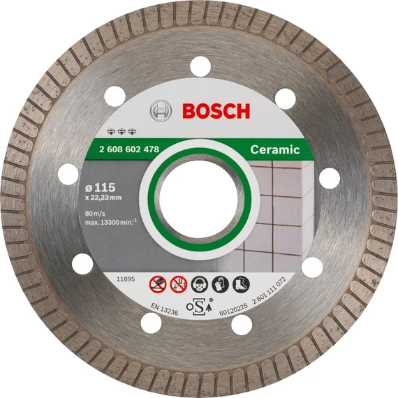 Bosch Best for Ceramic Extra Clean Turbo gyémánt darabolótárcsa, 115mm