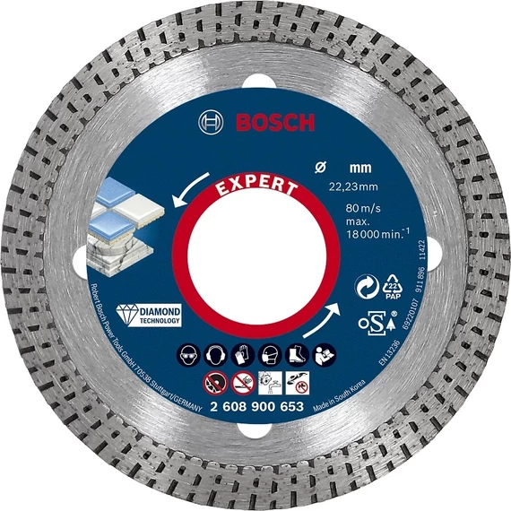 Bosch Expert Hard Ceramic gyémánt vágótárcsa sarokcsiszolóhoz, 125mm