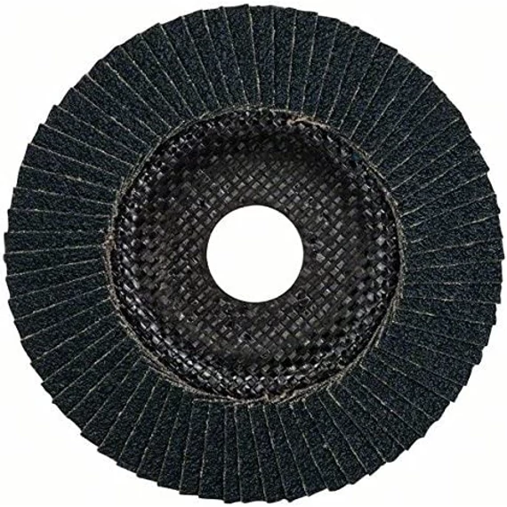 Bosch X571 legyezőtárcsa sarokcsiszolóhoz, fémre, hajlított, üvegszálas, 115mm, P80
