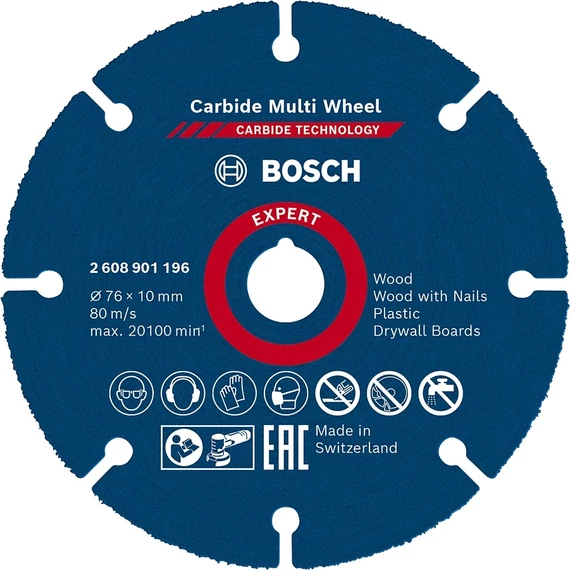Bosch Expert Carbide Multi Wheel vágótárcsa mini sarokcsiszolókhoz, 76mm