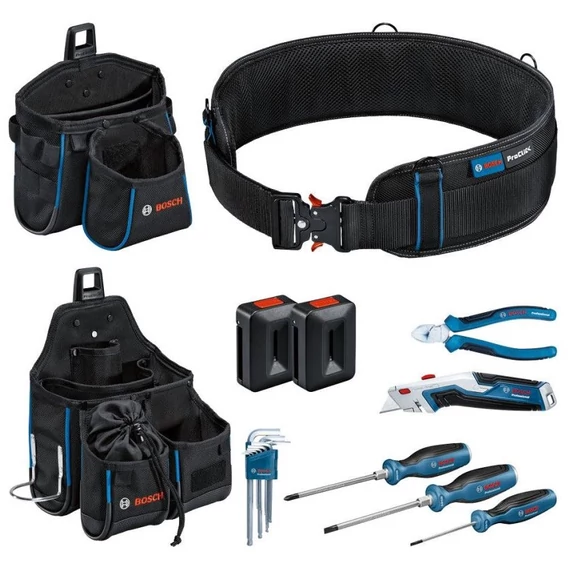 Bosch Professional ProClick szerszámtartó öv készlet kéziszerszámokkal