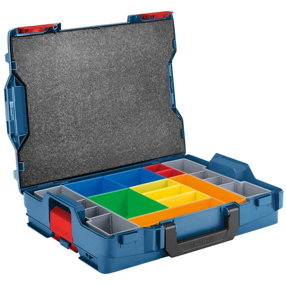 Bosch L-Boxx 102 tároló koffer 12 részes betéttel, 44x12x36cm