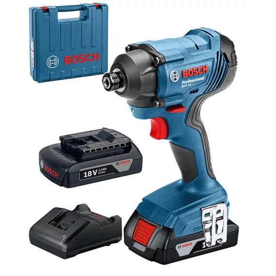 Bosch GDR 180-LI akkus ütvecsavarozó kofferben, 18V (2db 2Ah akkuval és töltővel)