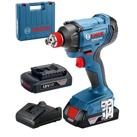 Bosch GDX 180 LI akkus ütvecsavarozó kofferben, 18V (2db 2Ah akkuval és töltővel)