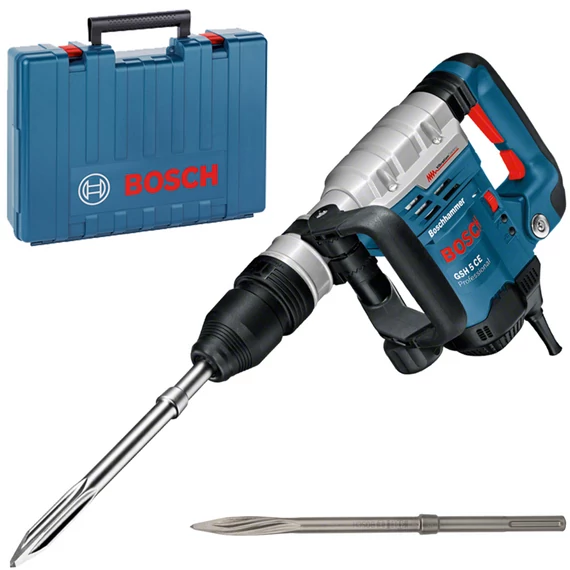 Bosch GSH 5 CE vésőkalapács kofferben, SDS-Max, 1.15kW