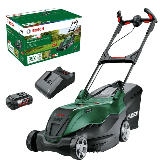 Bosch AdvancedRotak 36V-40-650 akkus fűnyíró, 36V, 40cm (4Ah akkuval és töltővel)