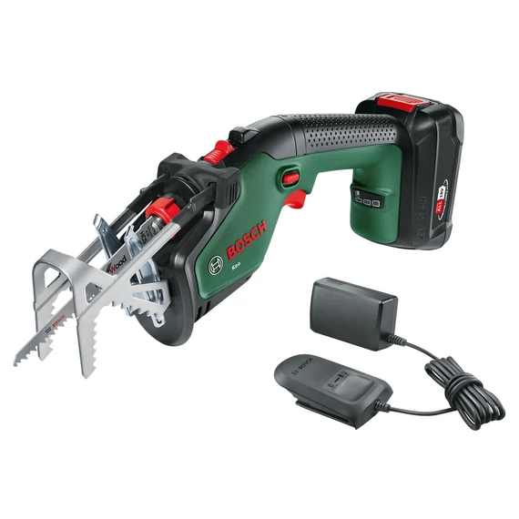 Bosch KEO 18 LI akkus kerti fűrész, 18V, 15cm (2Ah akkuval és töltővel)