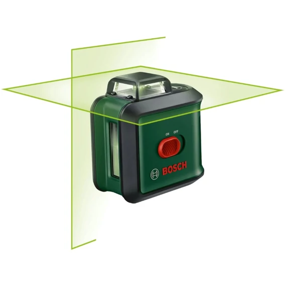 Bosch Universal Level 360 keresztvonalas szintezőlézer, zöld, 12m