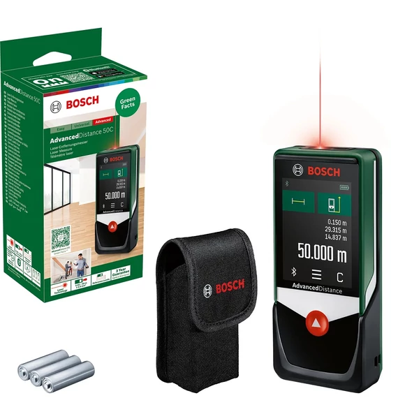 Bosch AdvancedDistance 50C digitális lézeres távolságmérő, 50m