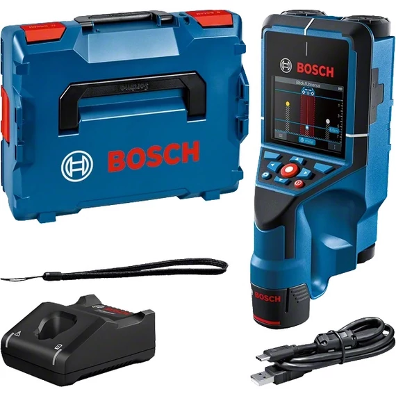 Bosch D-Tect 200 C akkus digitális detektor, 12V (2Ah akkuval és töltővel)