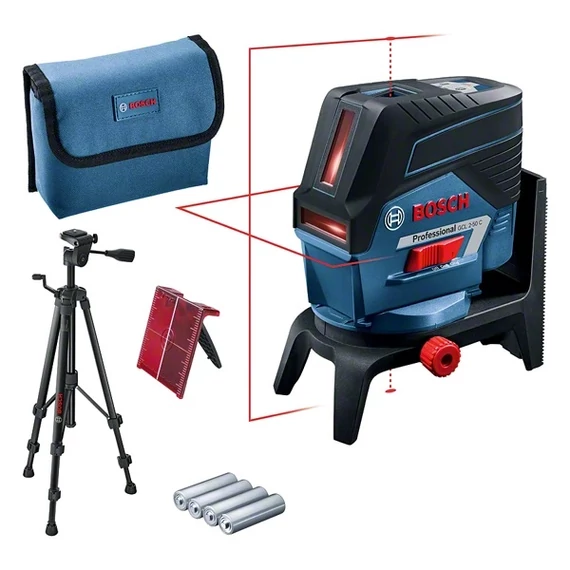 Bosch GCL 2-50 C akkus kombinált lézeres szintező állvánnyal, 12V (akku és töltő nélkül)