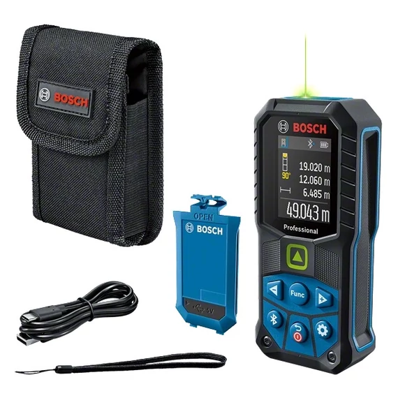 Bosch GLM 50-27 CG lézeres távolságmérő akkuval, zöld, 50m