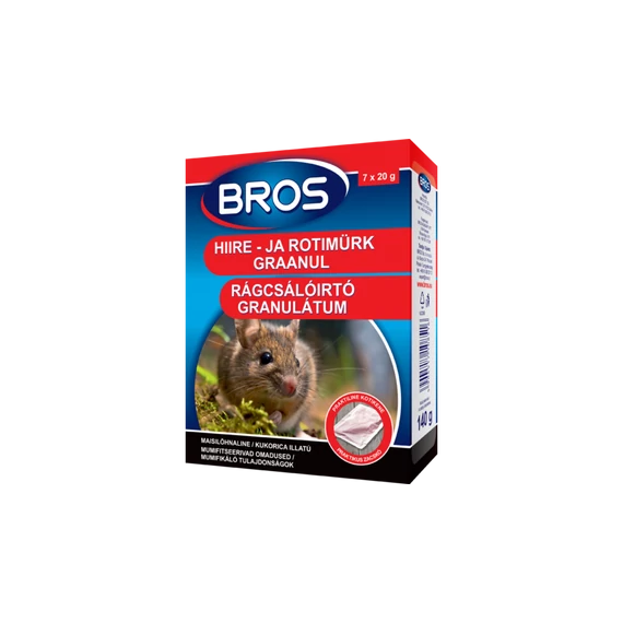 Bros rágcsálóirtó granulátum, 140g