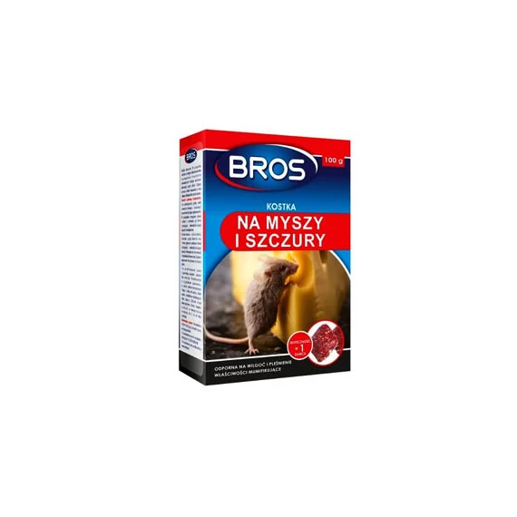 Bros rágcsálóirtó mini brikett 29ppm 100 g