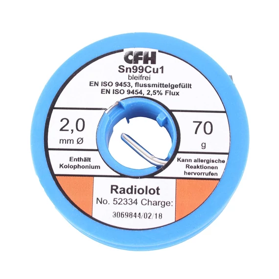 Rádió forrasztóón, ólommentes 70g