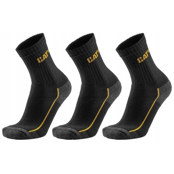 Caterpillar ZCM0787 Robust munkavédelmi zokni, 43-46, 3db