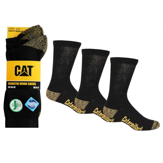 Caterpillar DY187B varrás nélküli munkavédelmi zokni, 43-46, 3db