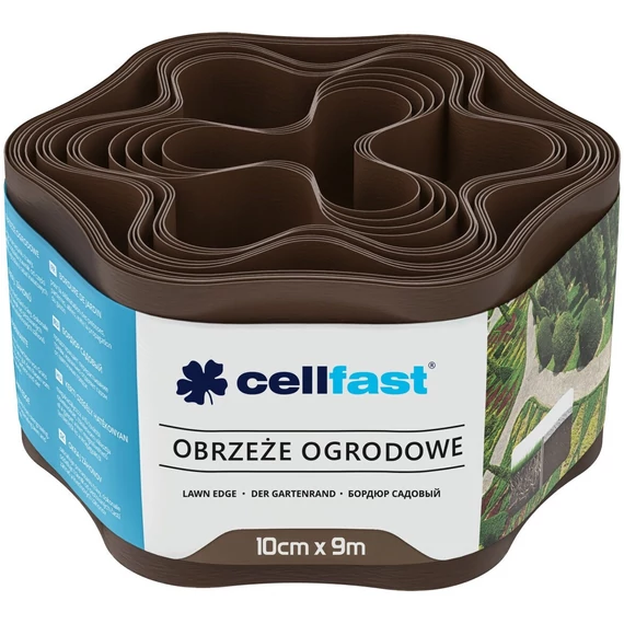 Cellfast ágyásszegély, hullámos, barna, 9mx10cm