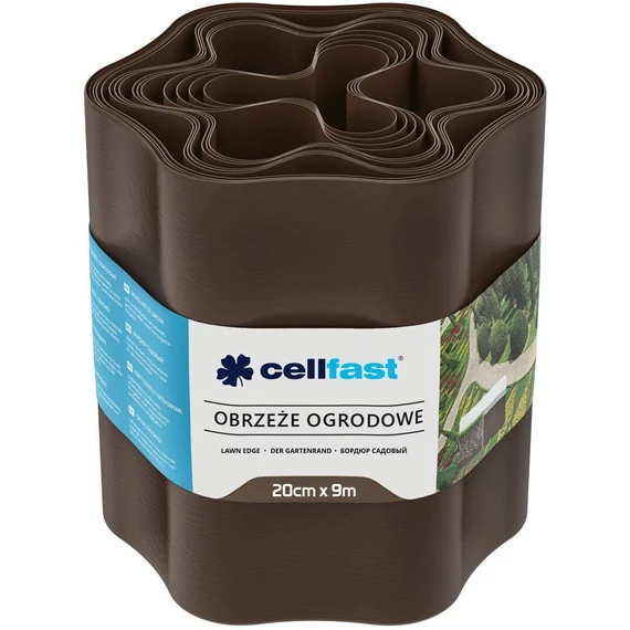 Cellfast ágyásszegély, hullámos, barna, 9mx20cm