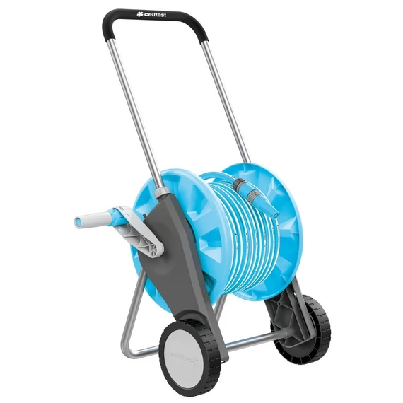 Cellfast Compact tömlőkocsi tömlővel és locsoló készlettel, 20m