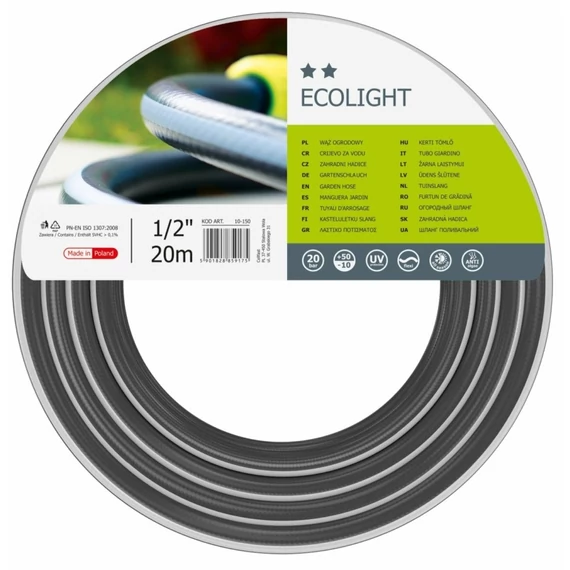 Cellfast Ecolight locsolótömlő, 1/2&quot;, 20m