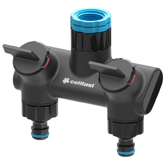 Cellfast Ergo vízáram elosztó, kétutas, 1/2&quot;, 3/4&quot;, 1&quot;