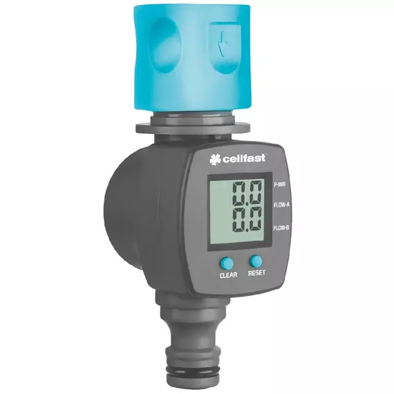 Cellfast Ideal vízátfolyásmérő, digitális, 6bar