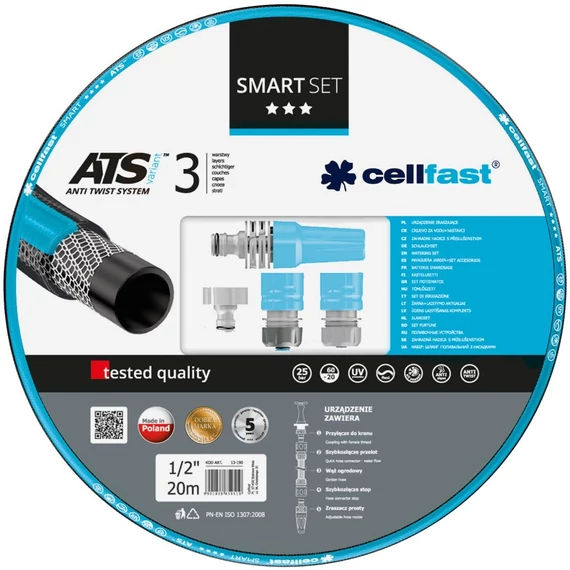 Cellfast Smart locsolókészlet, 20m, 1/2&quot;, 5db