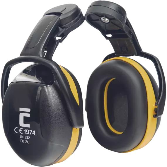 Cerva Ear Defender 2C fültok sisakhoz, SNR 29 dB, sárga