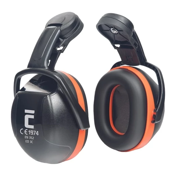 Cerva Ear Defender 3C fültok sisakhoz, SNR 31 dB, narancssárga