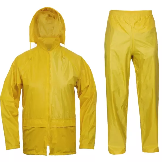 Cerva Carina esővédő öltöny, poliészter PVC bevonattal, sárga, XL