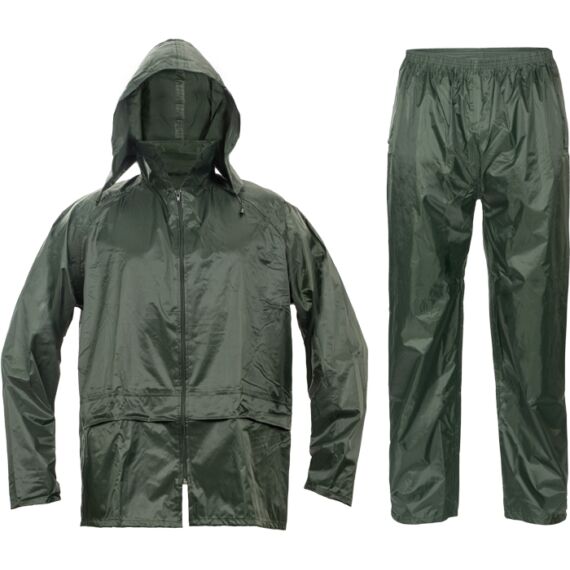 Cerva Carina esővédő öltöny, poliészter PVC bevonattal, zöld, 3XL