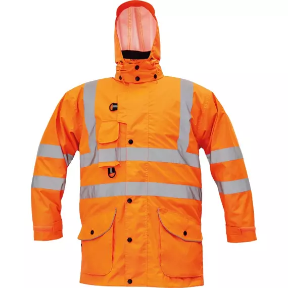 Cerva Formby 7az1-ben HV láthatósági kabát, narancssárga, 3XL