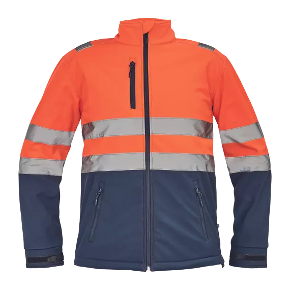 Cerva Granada láthatósági softshell kabát, narancssárga-kék, S