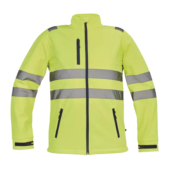 Cerva Murcia láthatósági softshell kabát, sárga, 2XL